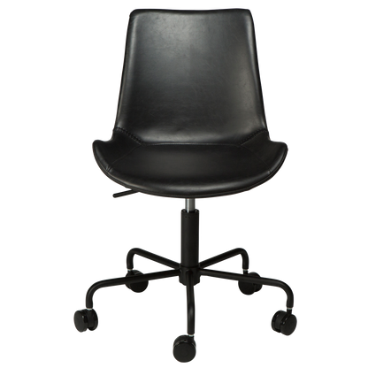 [var:Bezug=Vintage schwarzes Kunstleder mit schwarzem Sockel] HYPE Bürostuhl