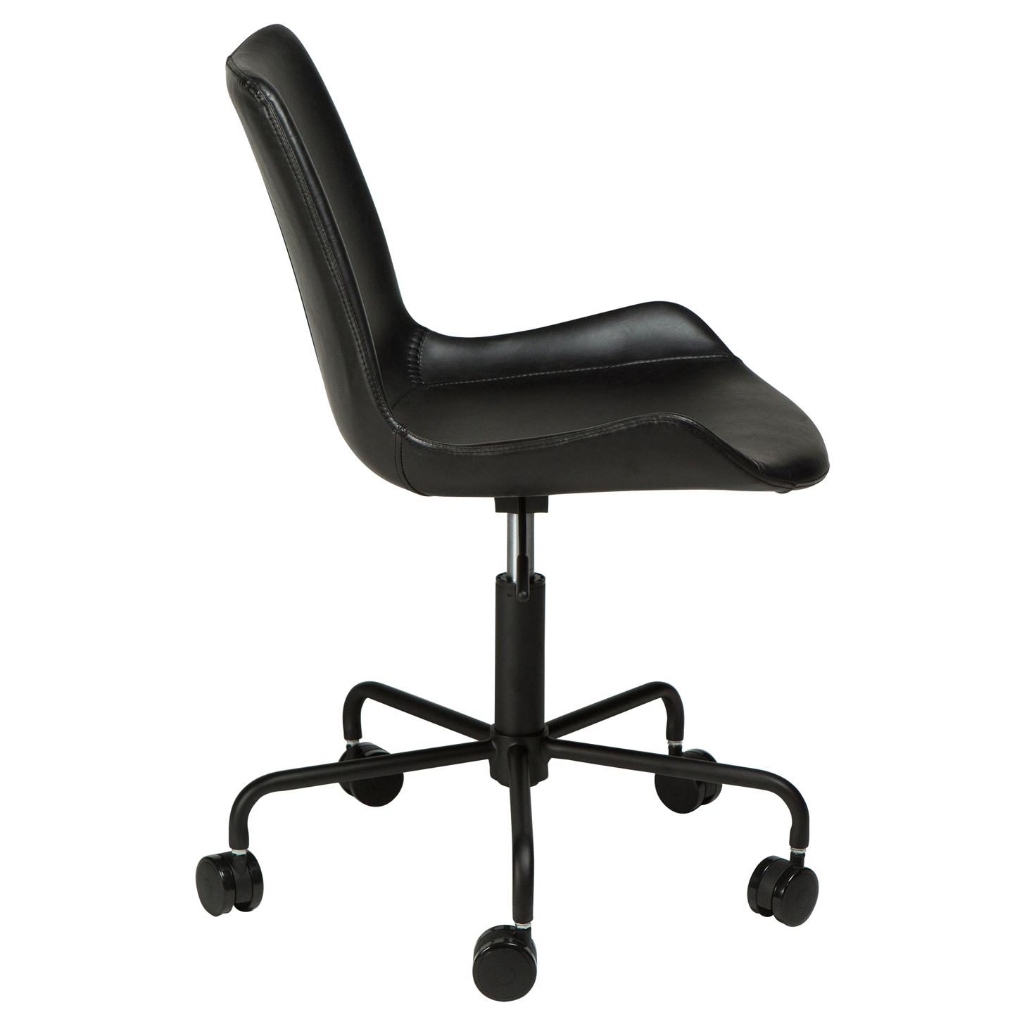 [var:Bezug=Vintage schwarzes Kunstleder mit schwarzem Sockel] HYPE Bürostuhl