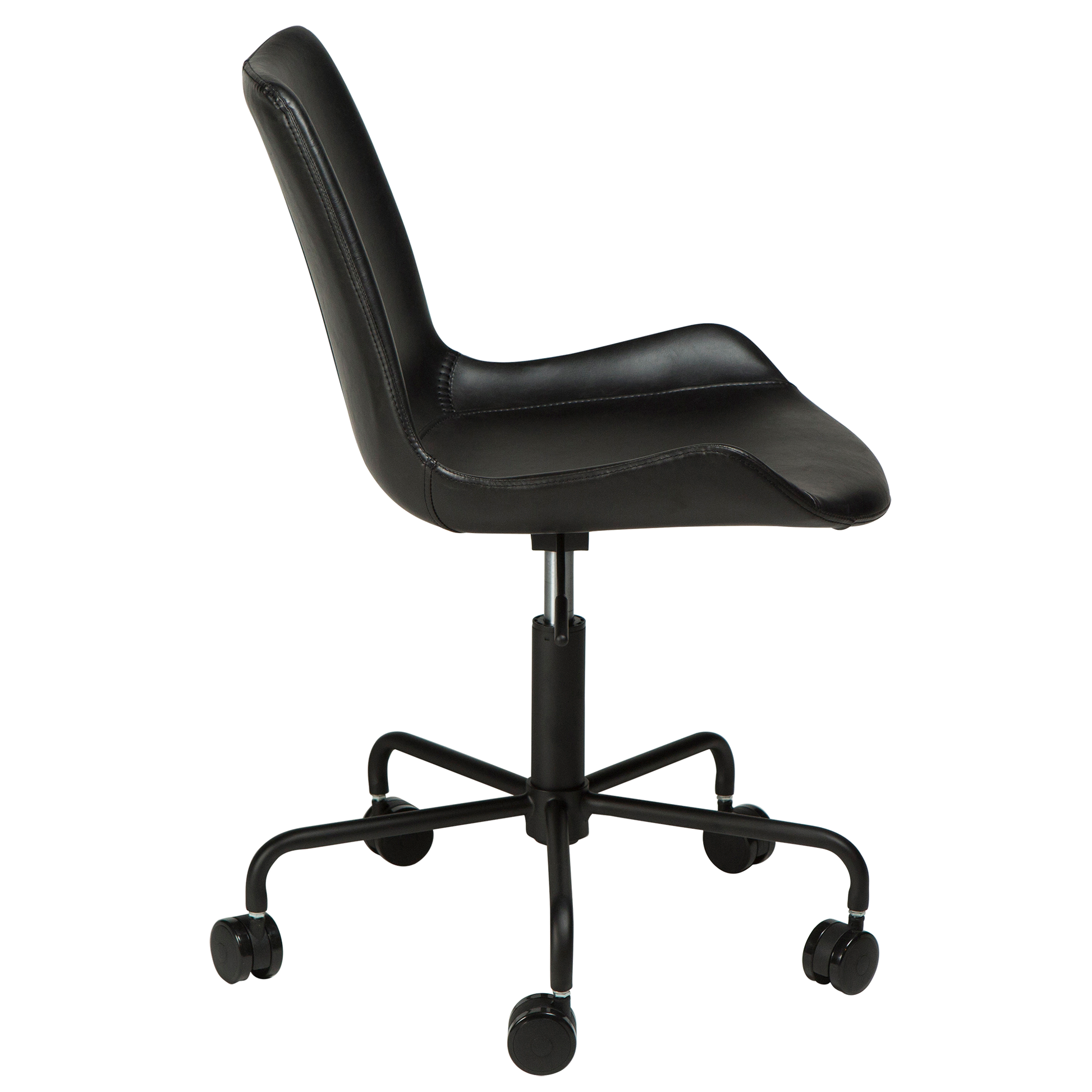 [var:Bezug=Vintage schwarzes Kunstleder mit schwarzem Sockel] HYPE Bürostuhl