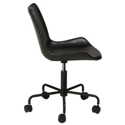 [var:Bezug=Vintage schwarzes Kunstleder mit schwarzem Sockel] HYPE Bürostuhl