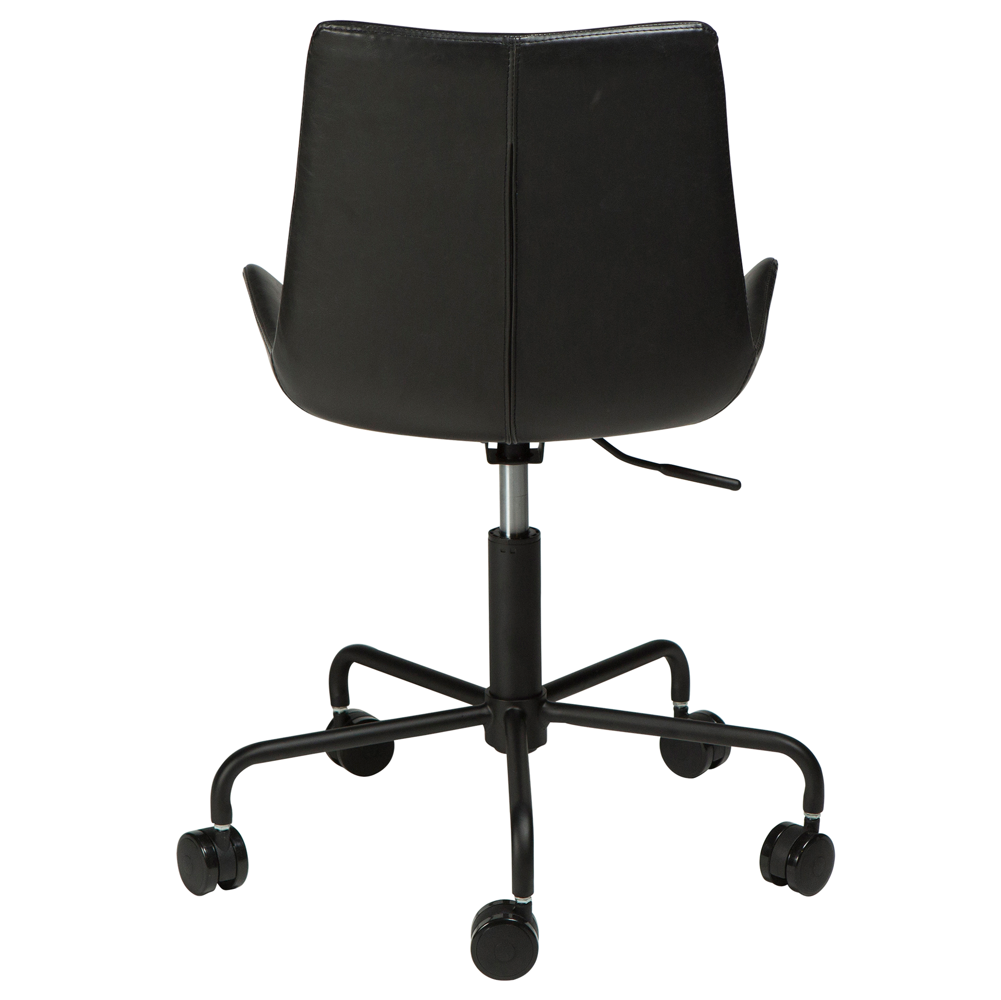 [var:Bezug=Vintage schwarzes Kunstleder mit schwarzem Sockel] HYPE Bürostuhl