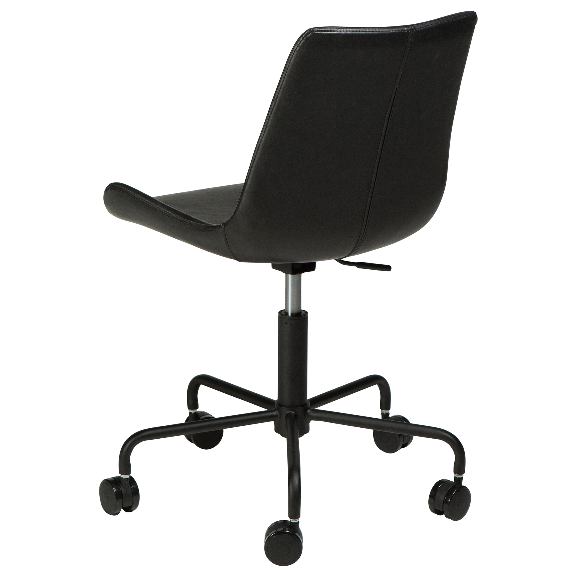 [var:Bezug=Vintage schwarzes Kunstleder mit schwarzem Sockel] HYPE Bürostuhl