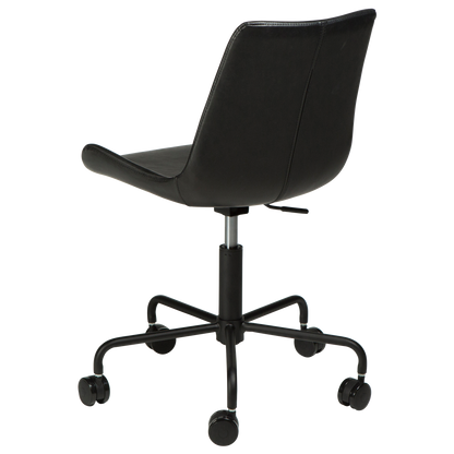 [var:Bezug=Vintage schwarzes Kunstleder mit schwarzem Sockel] HYPE Bürostuhl