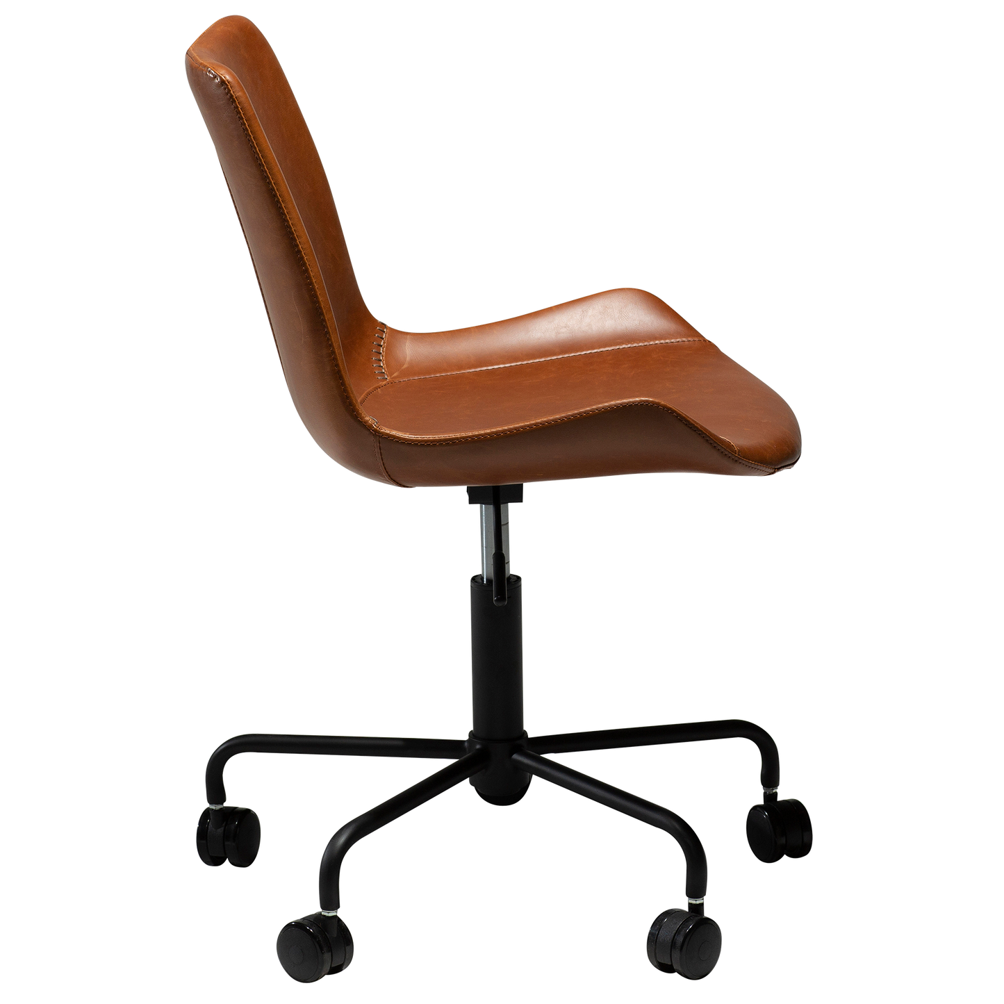 [var:Bezug=Vintage hellbraunes Kunstleder mit schwarzem Sockel] HYPE Bürostuhl