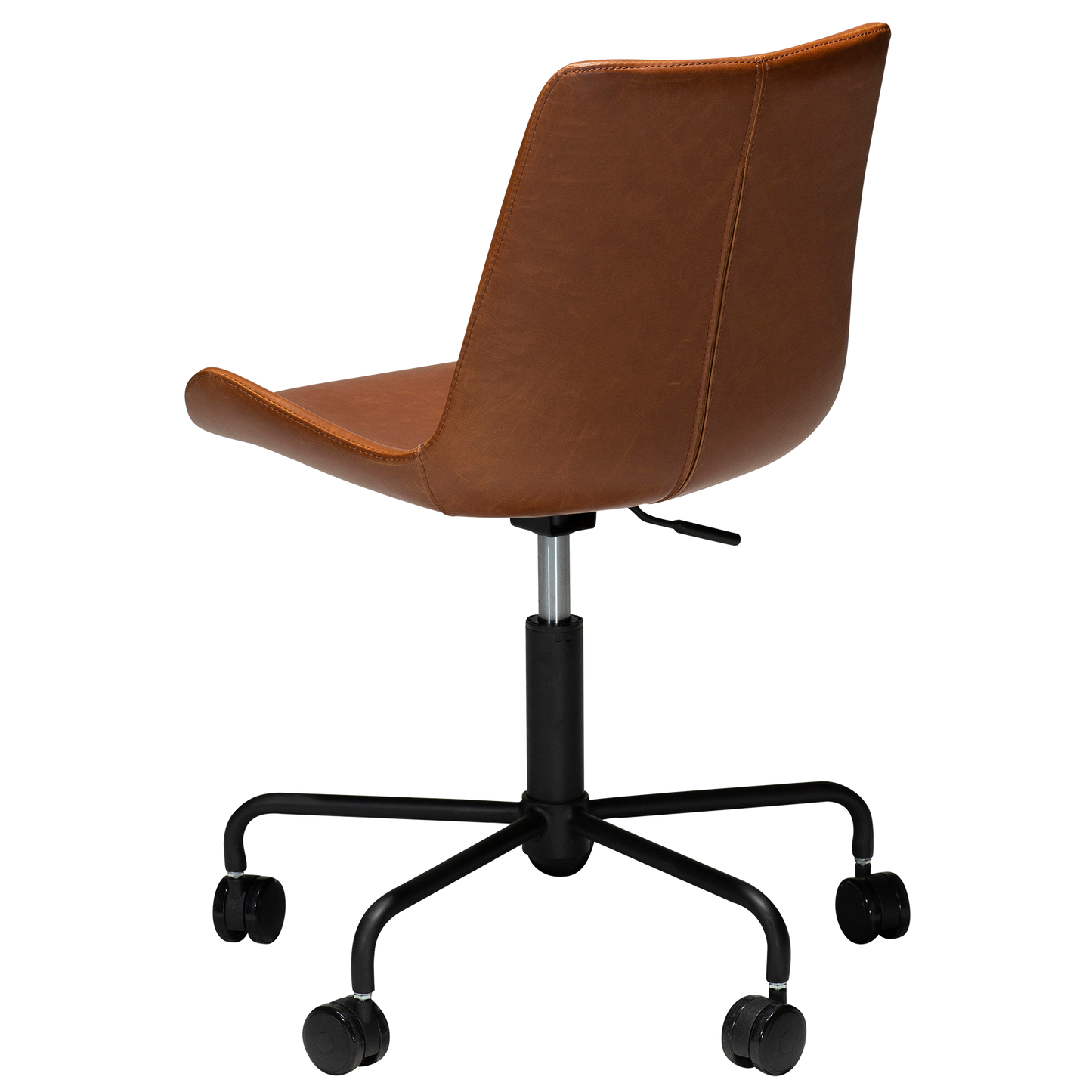 [var:Bezug=Vintage hellbraunes Kunstleder mit schwarzem Sockel] HYPE Bürostuhl