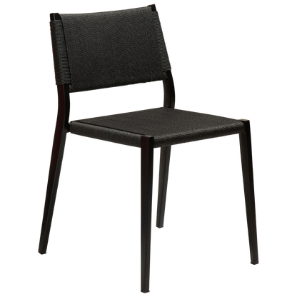 [var:Bezug=Schwarzes Papierseil mit schwarzen Beinen] LOOP Stuhl