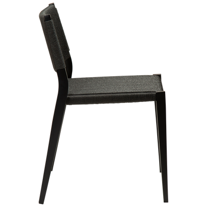 [var:Bezug=Schwarzes Papierseil mit schwarzen Beinen] LOOP Stuhl