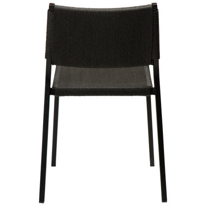 [var:Bezug=Schwarzes Papierseil mit schwarzen Beinen] LOOP Stuhl