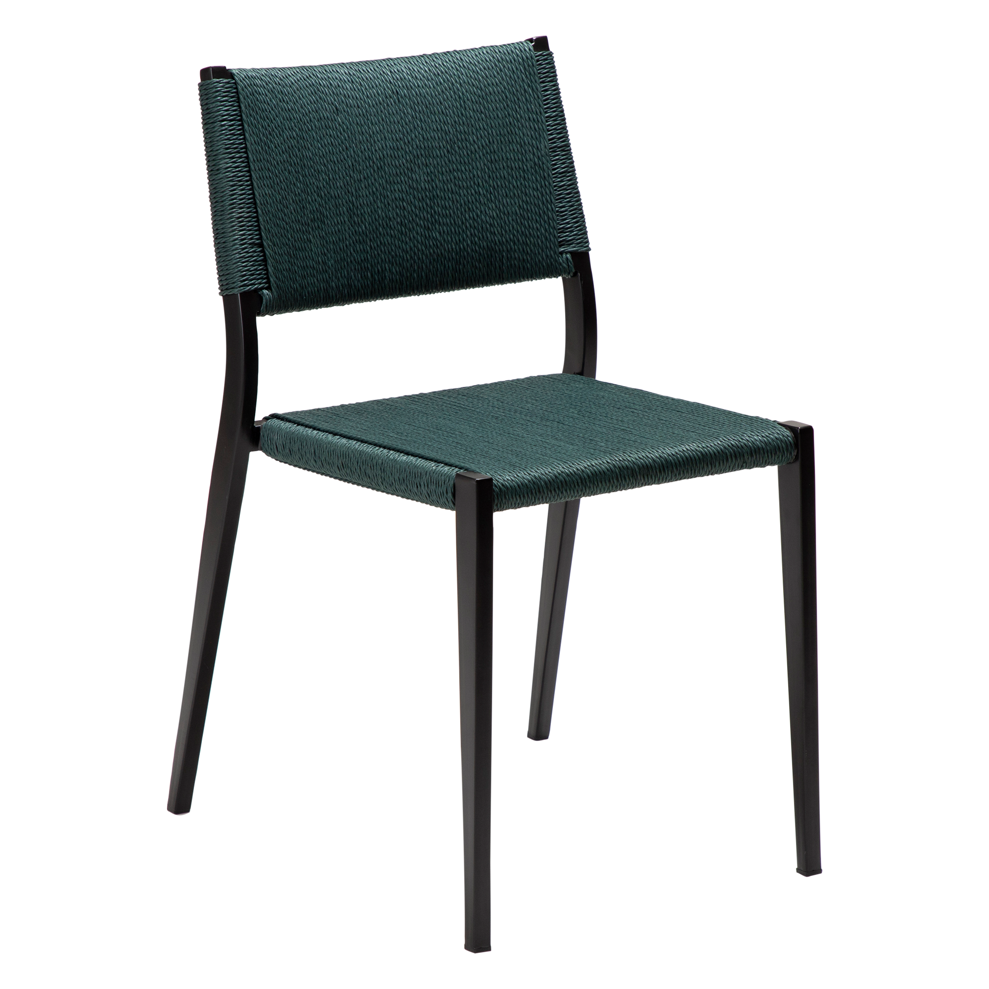 [var:Bezug=Grünes Giebel-Papierseil mit schwarzen Beinen] LOOP Stuhl