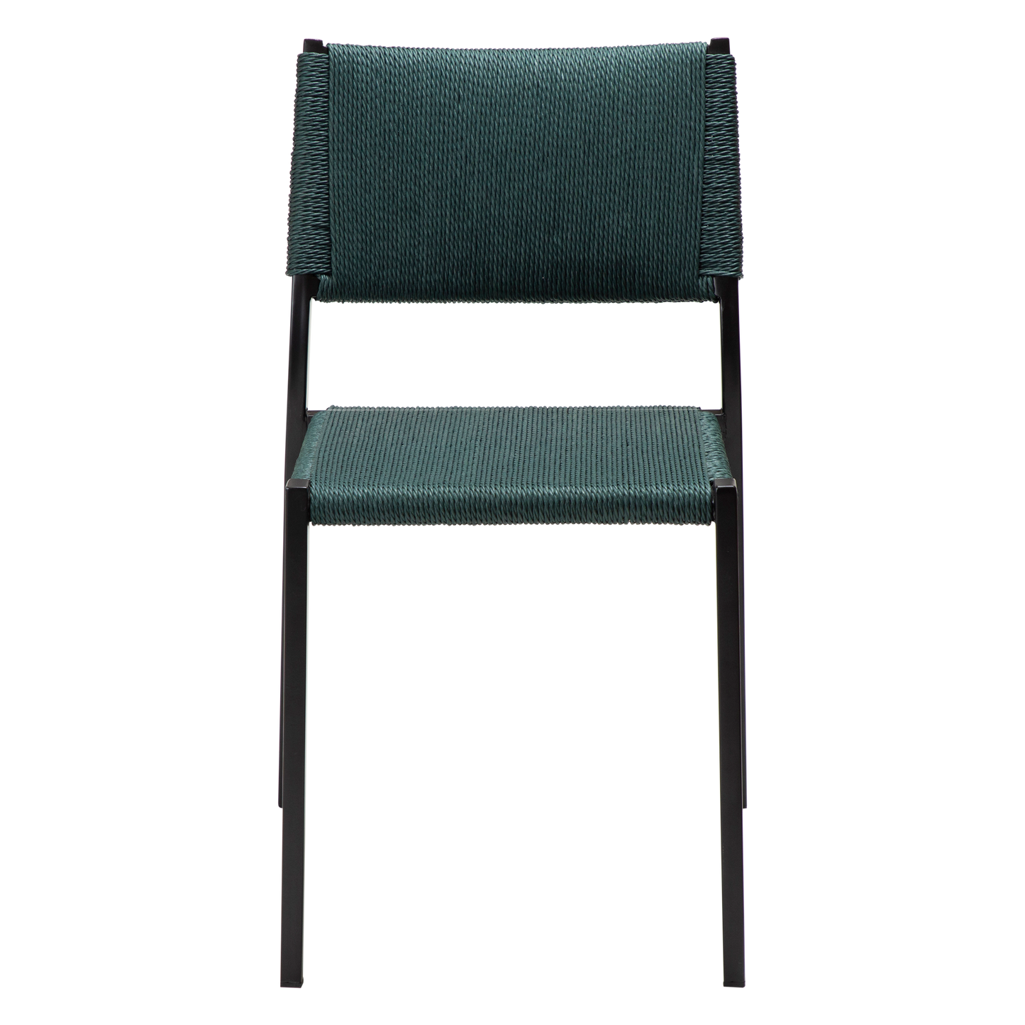 [var:Bezug=Grünes Giebel-Papierseil mit schwarzen Beinen] LOOP Stuhl