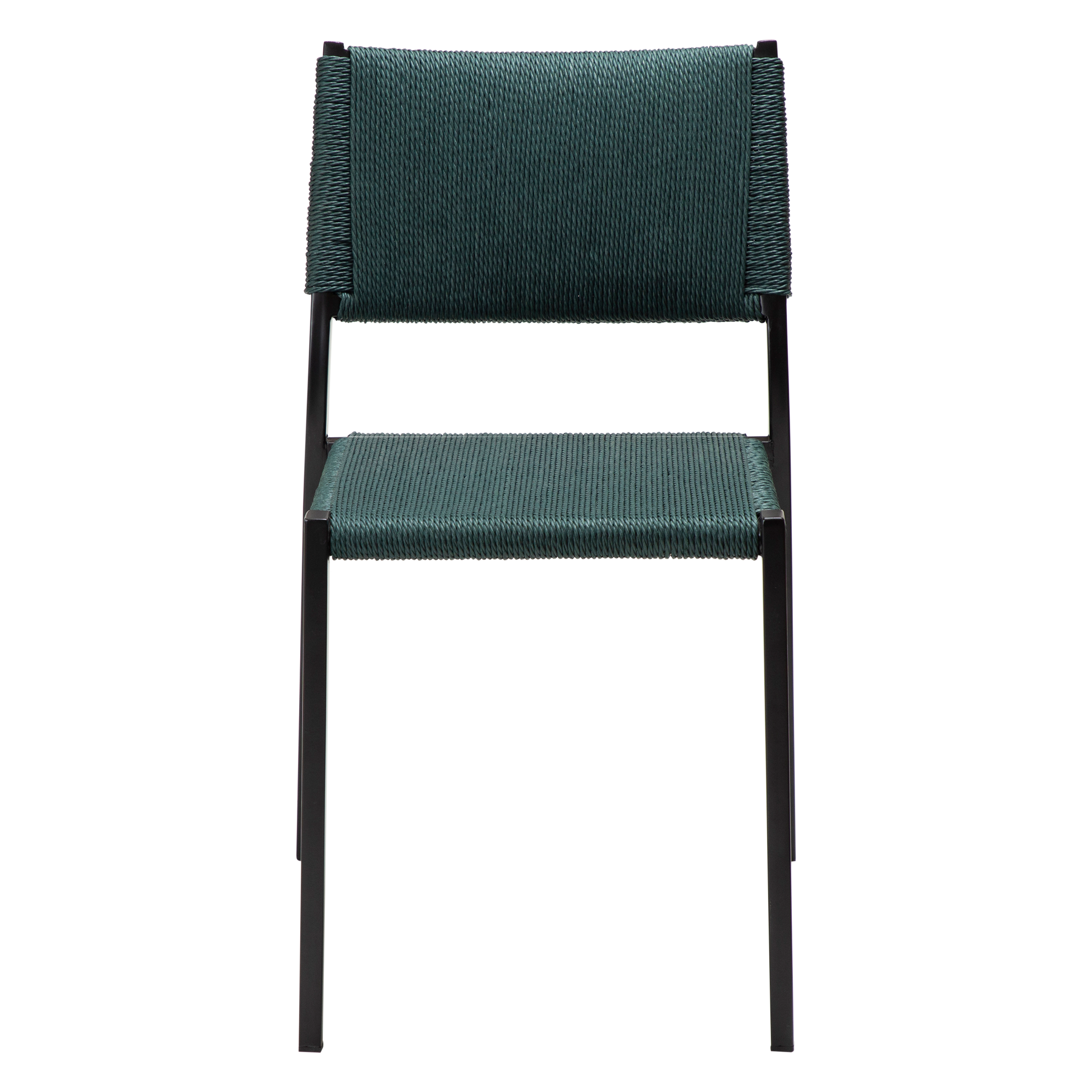 [var:Bezug=Grünes Giebel-Papierseil mit schwarzen Beinen] LOOP Stuhl
