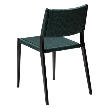 [var:Bezug=Grünes Giebel-Papierseil mit schwarzen Beinen] LOOP Stuhl