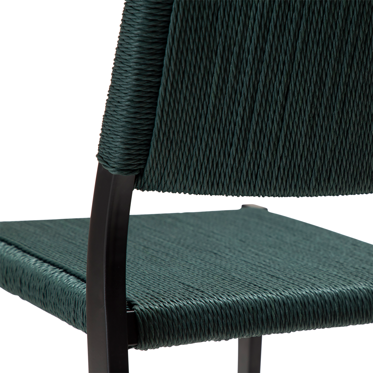 [var:Bezug=Grünes Giebel-Papierseil mit schwarzen Beinen] LOOP Stuhl