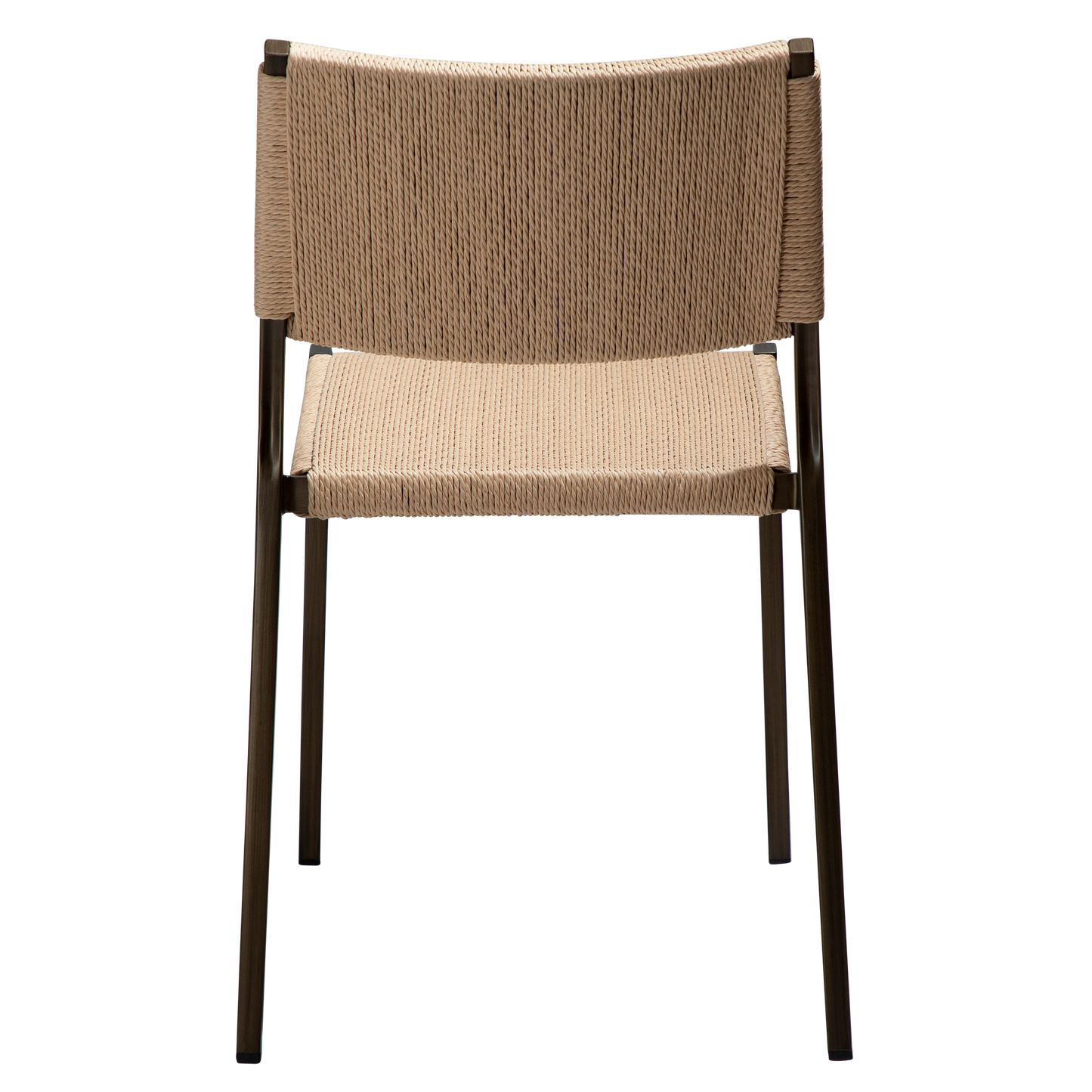 [var:Bezug=Natürlicher Papierdraht mit antiken Messingbeinen] LOOP Stuhl