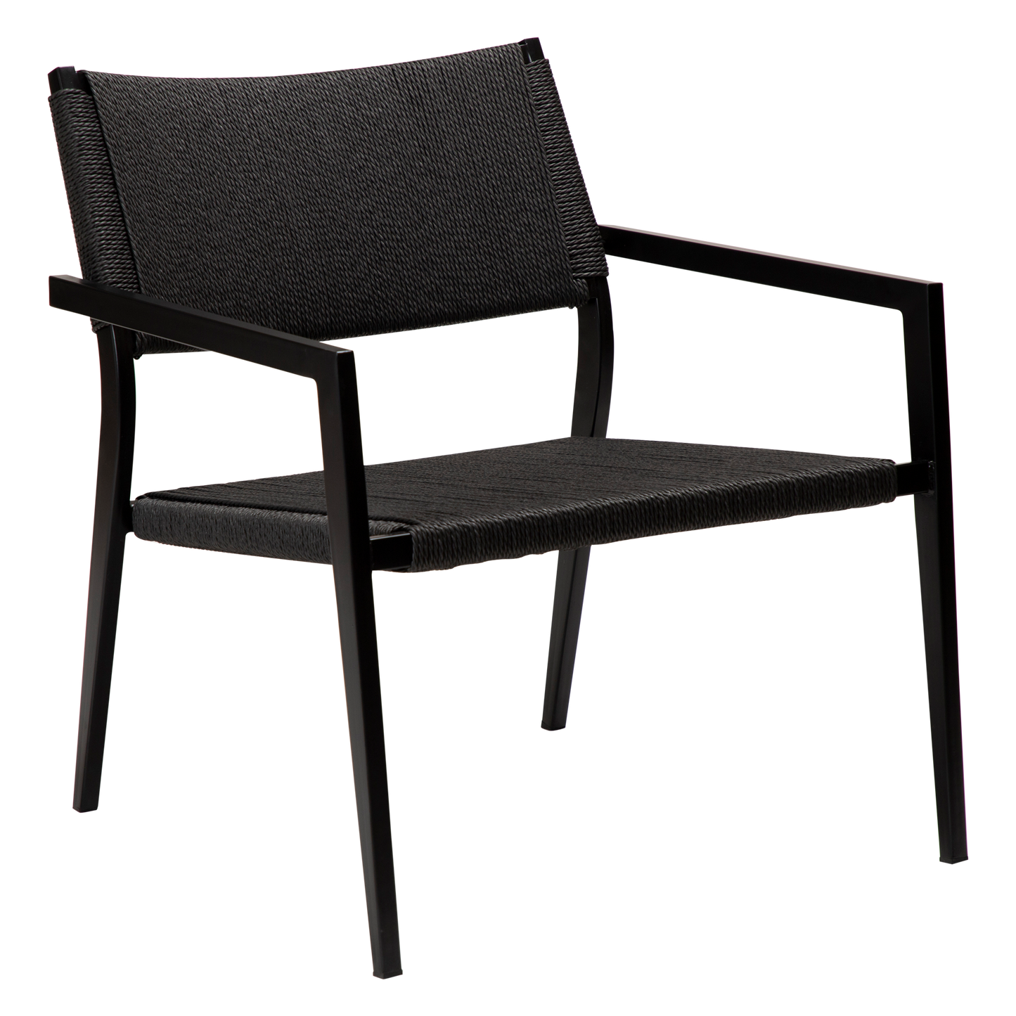 [var:Bezug=Schwarzer Papierdraht mit schwarzen Metallbeinen] LOOP Lounge-Sessel