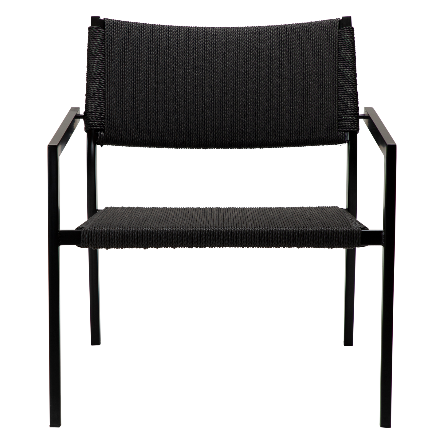 [var:Bezug=Schwarzer Papierdraht mit schwarzen Metallbeinen] LOOP Lounge-Sessel