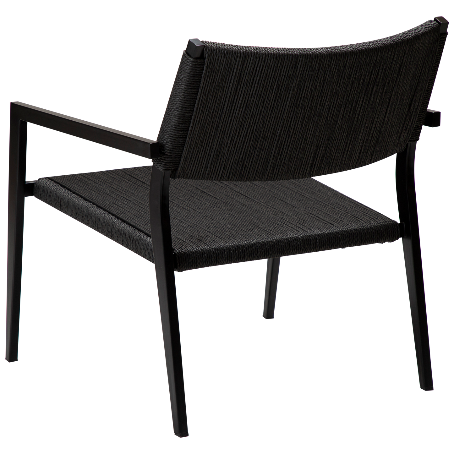 [var:Bezug=Schwarzer Papierdraht mit schwarzen Metallbeinen] LOOP Lounge-Sessel