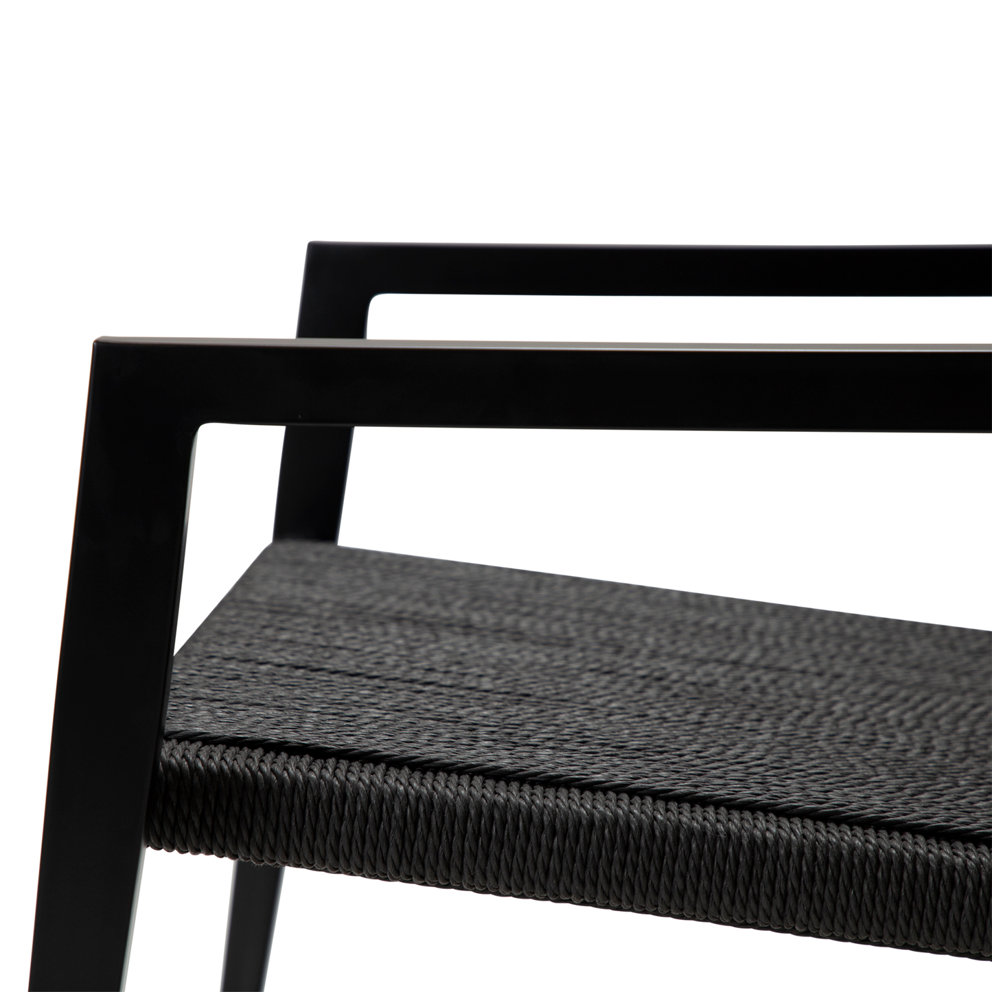 [var:Bezug=Schwarzer Papierdraht mit schwarzen Metallbeinen] LOOP Lounge-Sessel