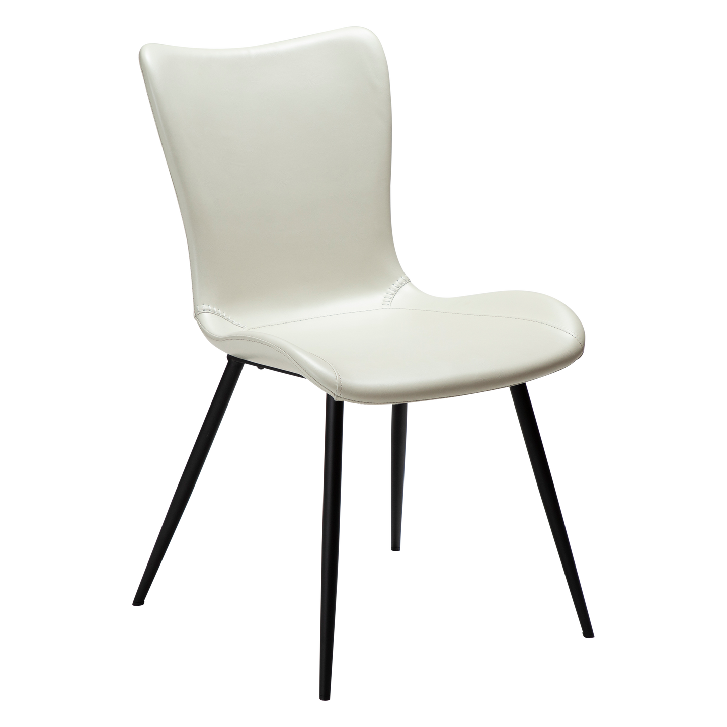 [var:Bezug=Knochenweißes Kunstleder mit schwarzen Beinen] MEDUSA Stuhl