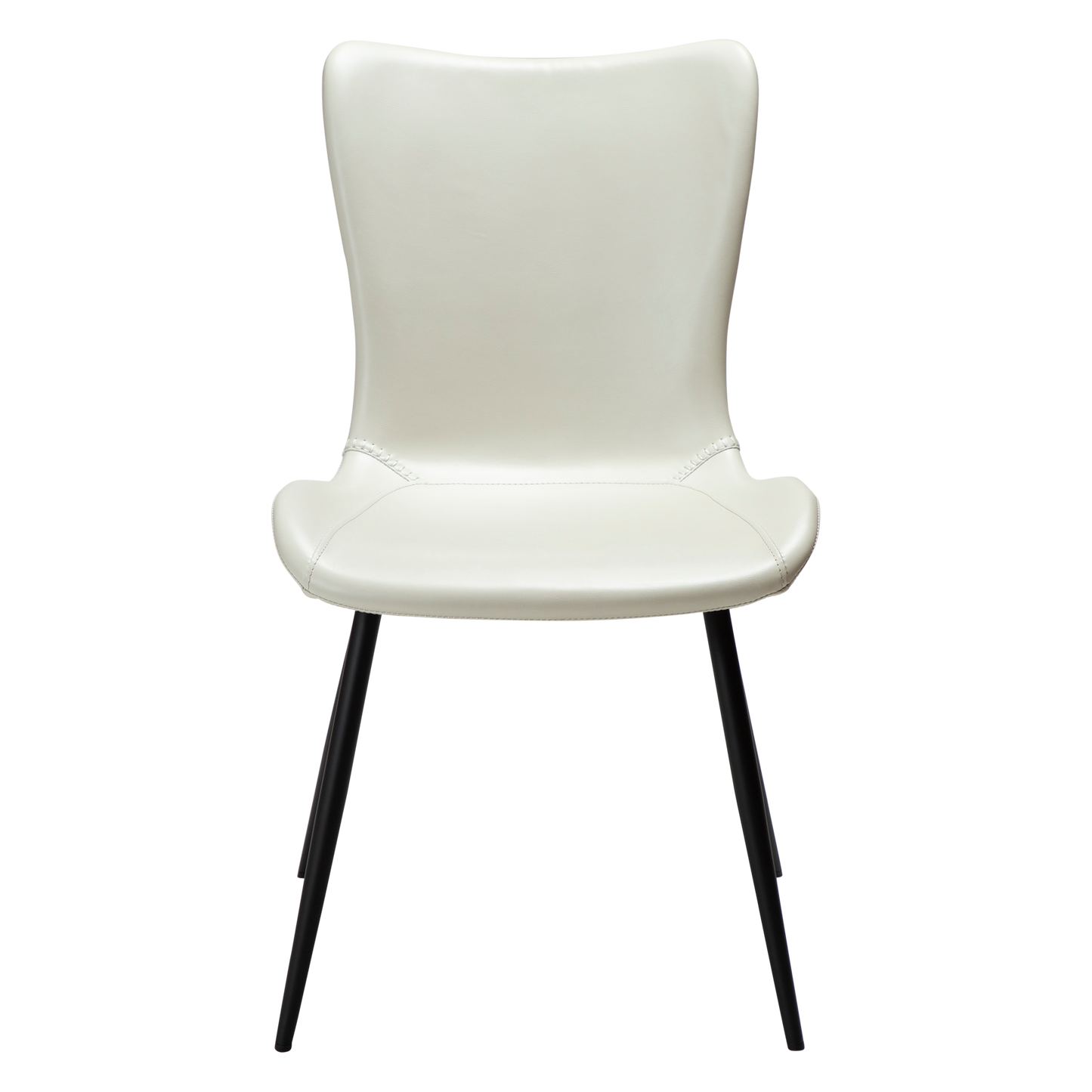 [var:Bezug=Knochenweißes Kunstleder mit schwarzen Beinen] MEDUSA Stuhl