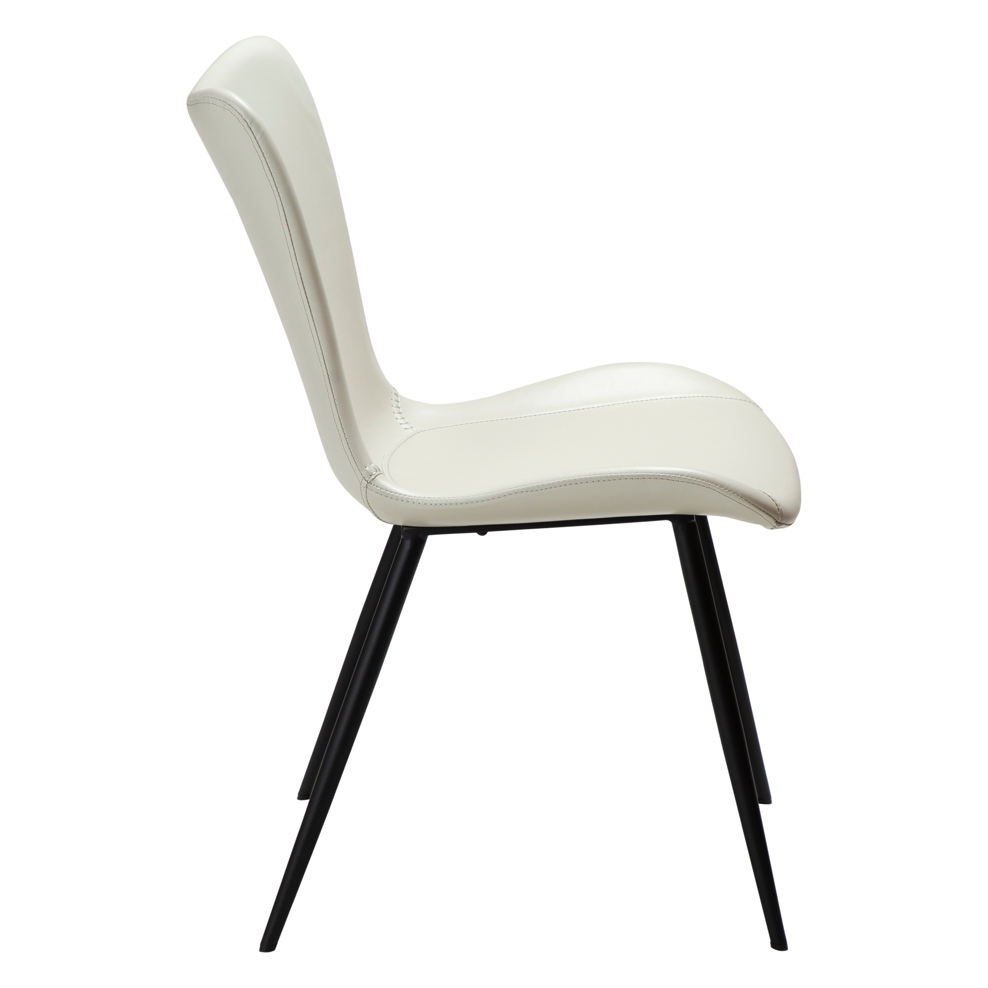 [var:Bezug=Knochenweißes Kunstleder mit schwarzen Beinen] MEDUSA Stuhl