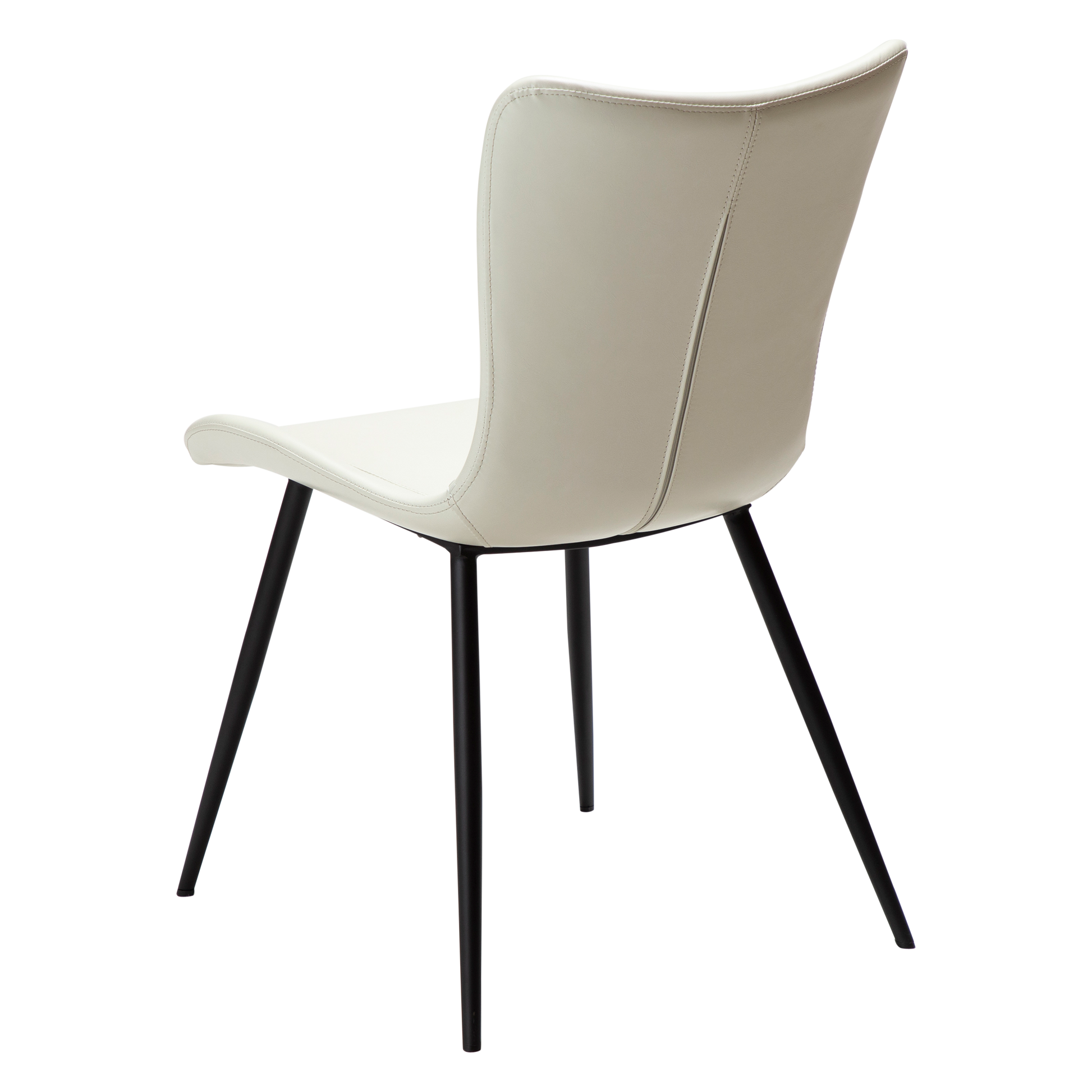 [var:Bezug=Knochenweißes Kunstleder mit schwarzen Beinen] MEDUSA Stuhl