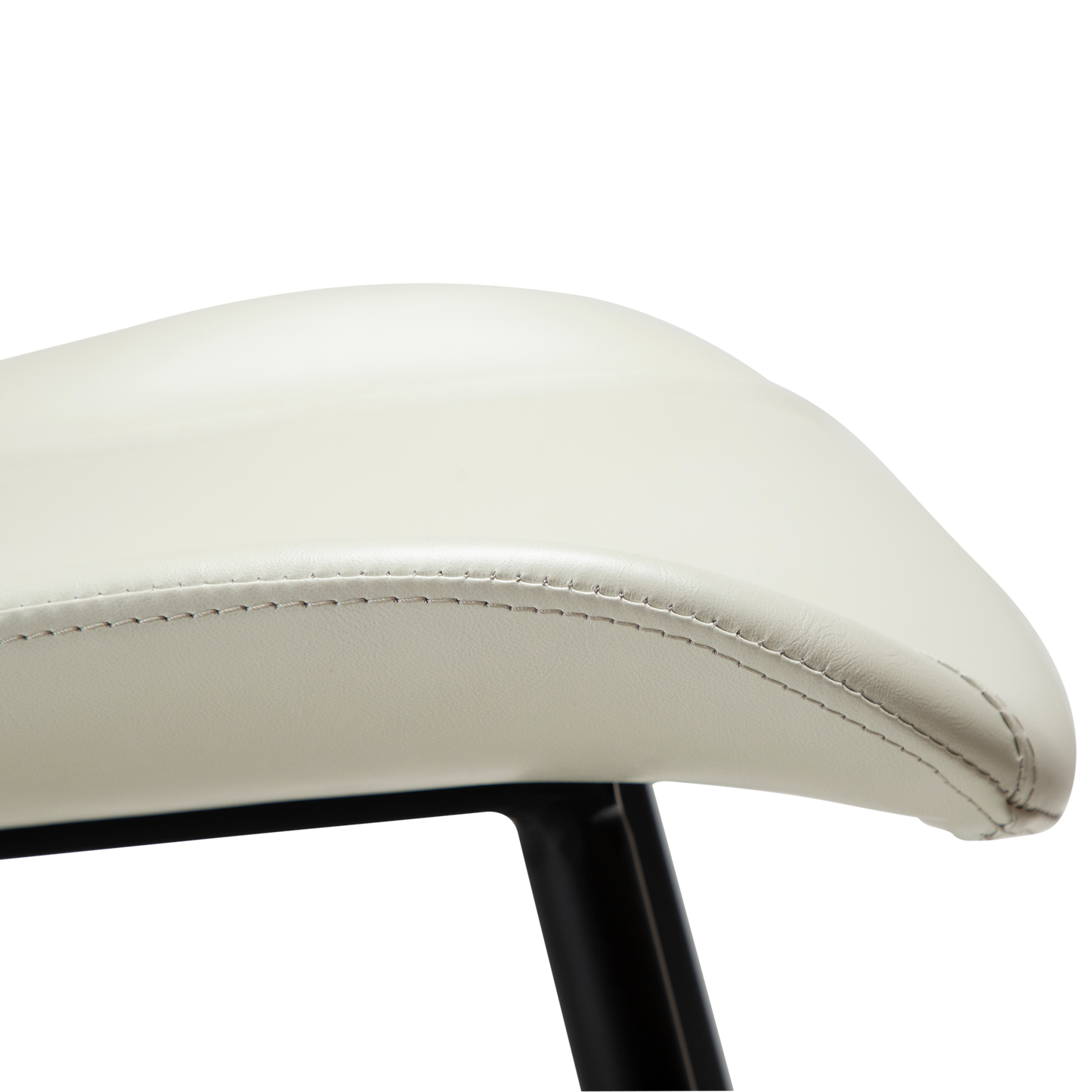 [var:Bezug=Knochenweißes Kunstleder mit schwarzen Beinen] MEDUSA Stuhl