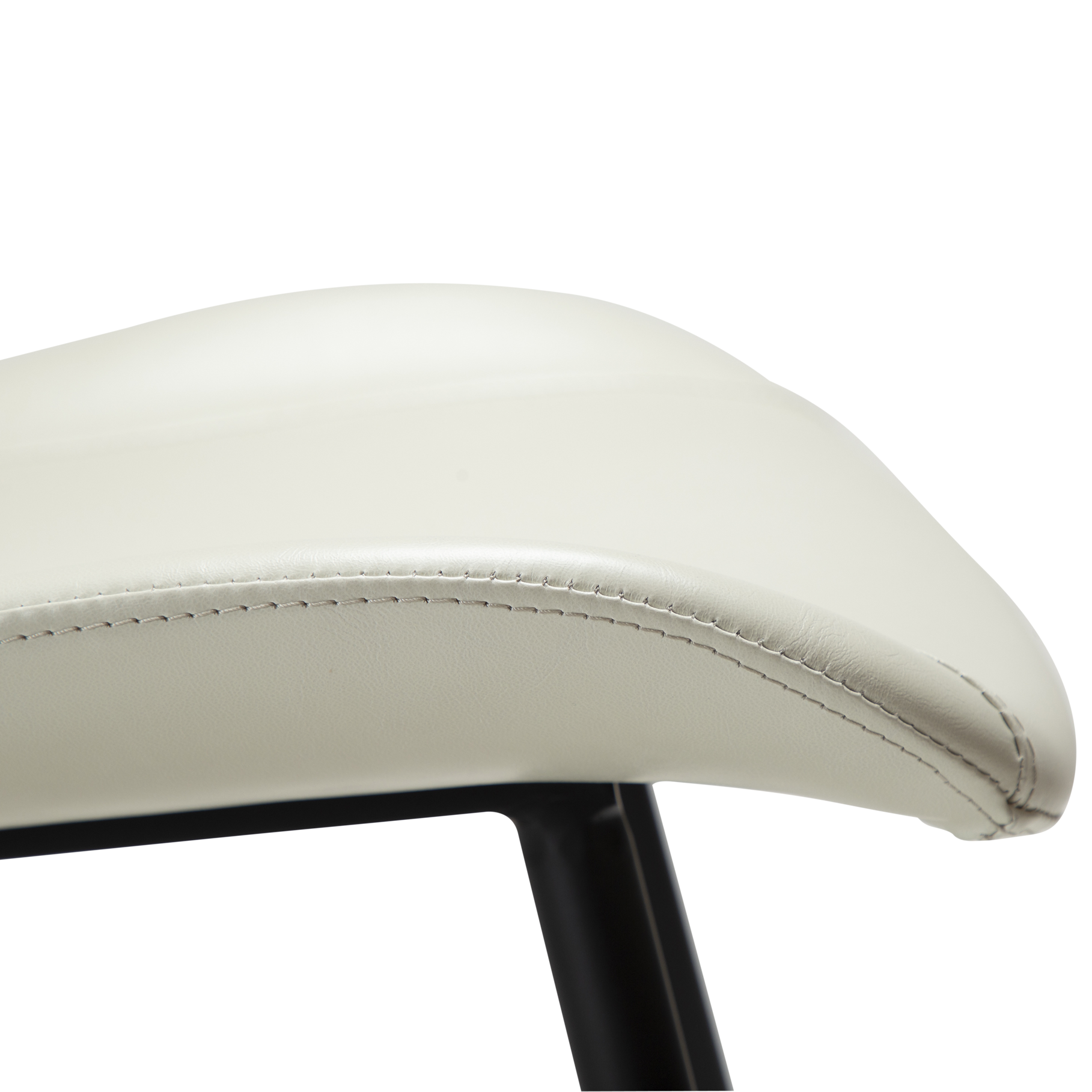 [var:Bezug=Knochenweißes Kunstleder mit schwarzen Beinen] MEDUSA Stuhl