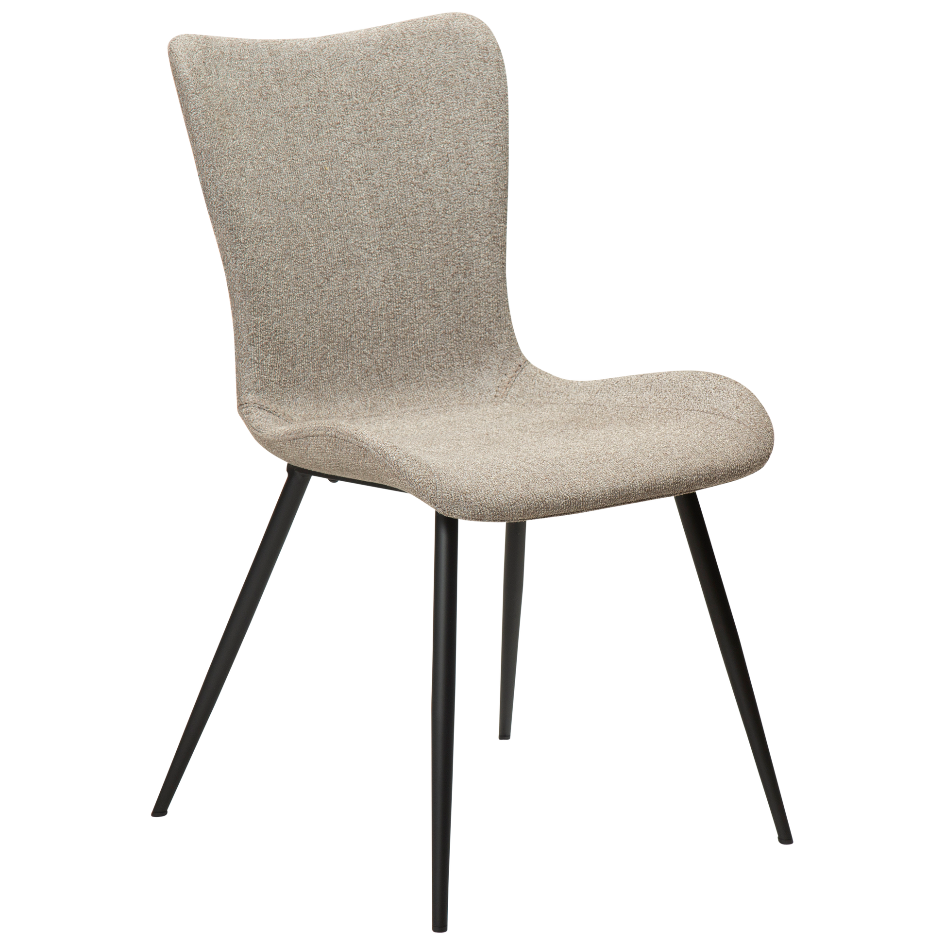 [var:Bezug=Kieselfarbener Bouclé-Stoff mit schwarzen Beinen] MEDUSA Stuhl