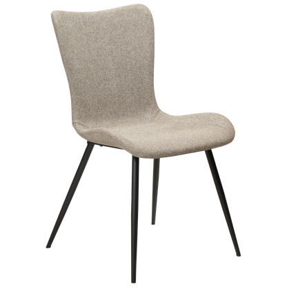 [var:Bezug=Kieselfarbener Bouclé-Stoff mit schwarzen Beinen] MEDUSA Stuhl