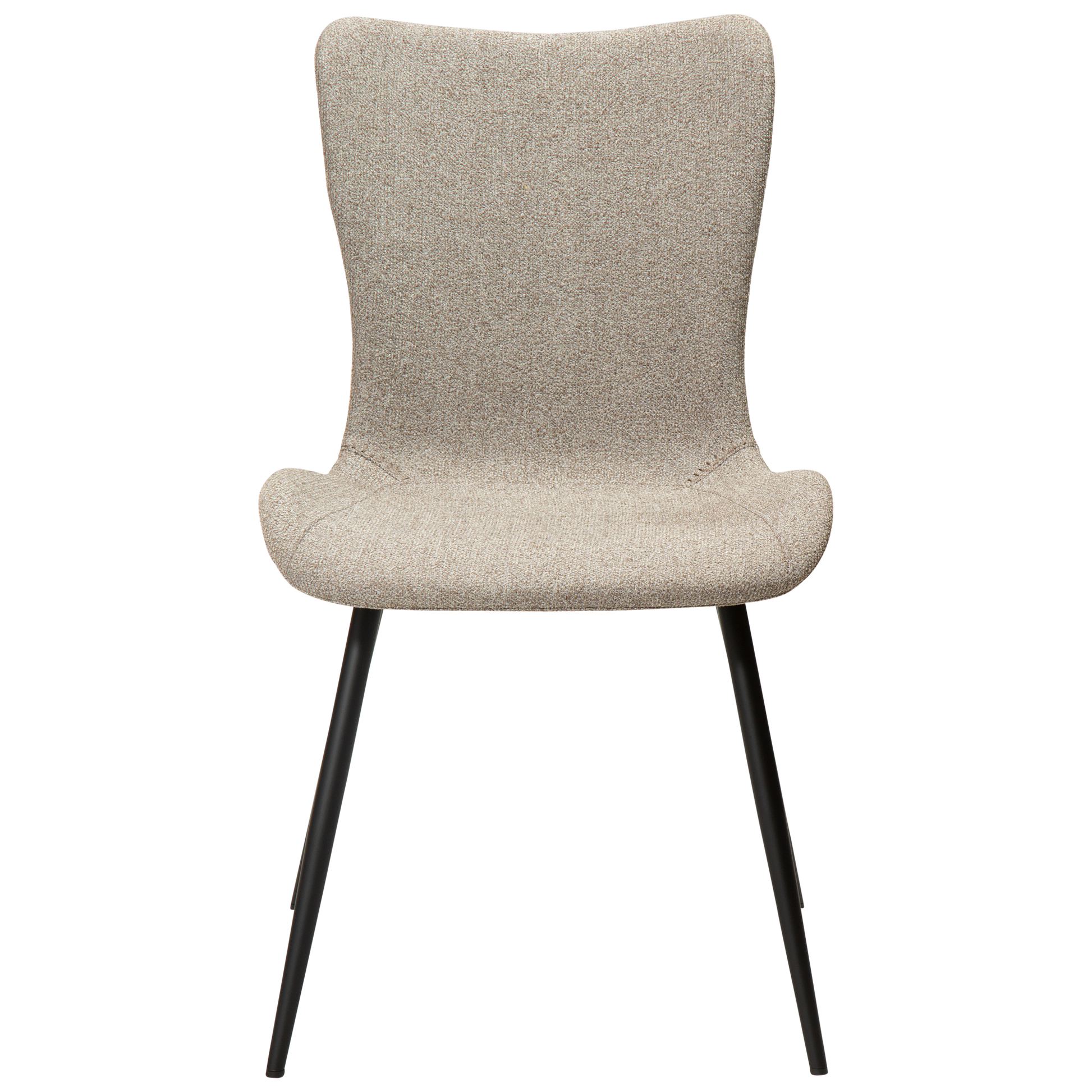 [var:Bezug=Kieselfarbener Bouclé-Stoff mit schwarzen Beinen] MEDUSA Stuhl