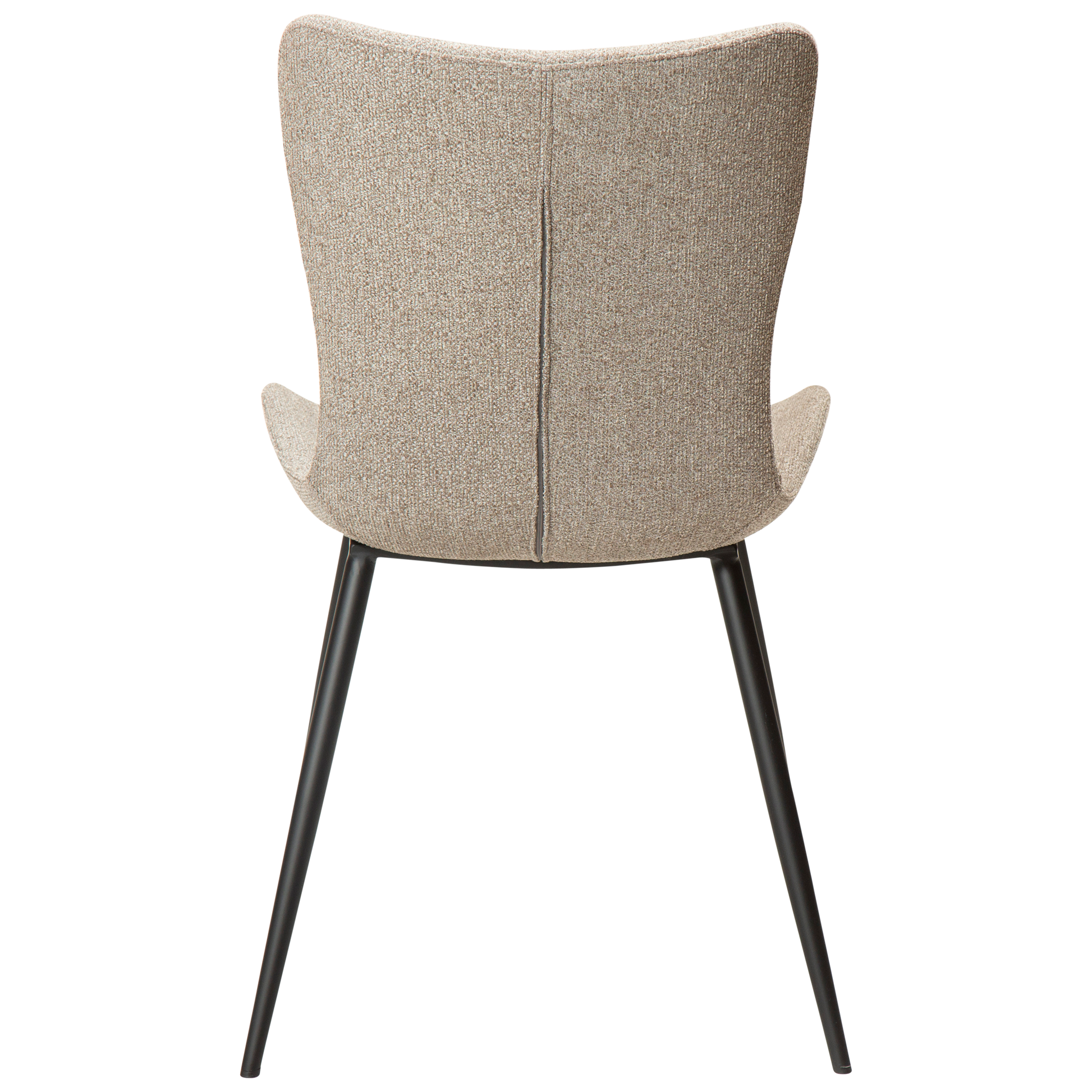 [var:Bezug=Kieselfarbener Bouclé-Stoff mit schwarzen Beinen] MEDUSA Stuhl