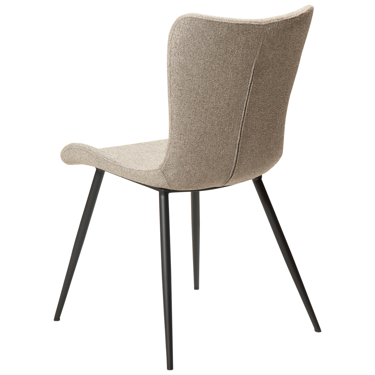 [var:Bezug=Kieselfarbener Bouclé-Stoff mit schwarzen Beinen] MEDUSA Stuhl