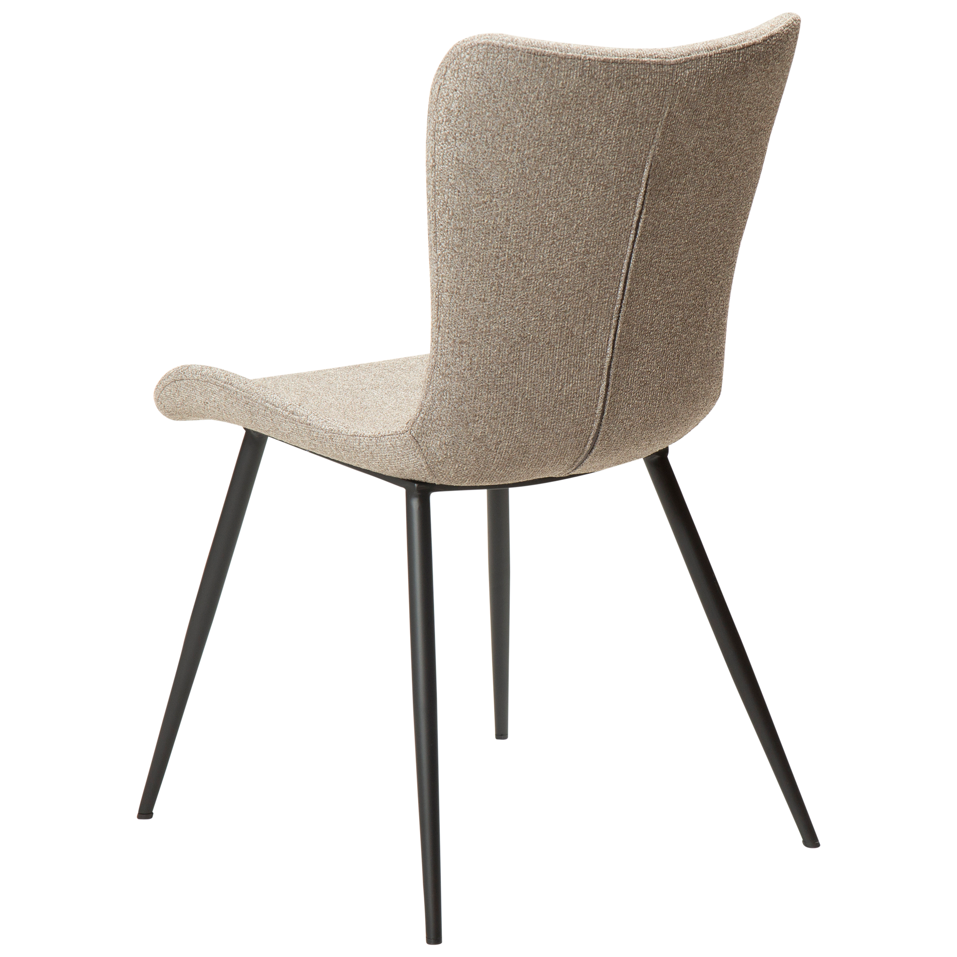 [var:Bezug=Kieselfarbener Bouclé-Stoff mit schwarzen Beinen] MEDUSA Stuhl