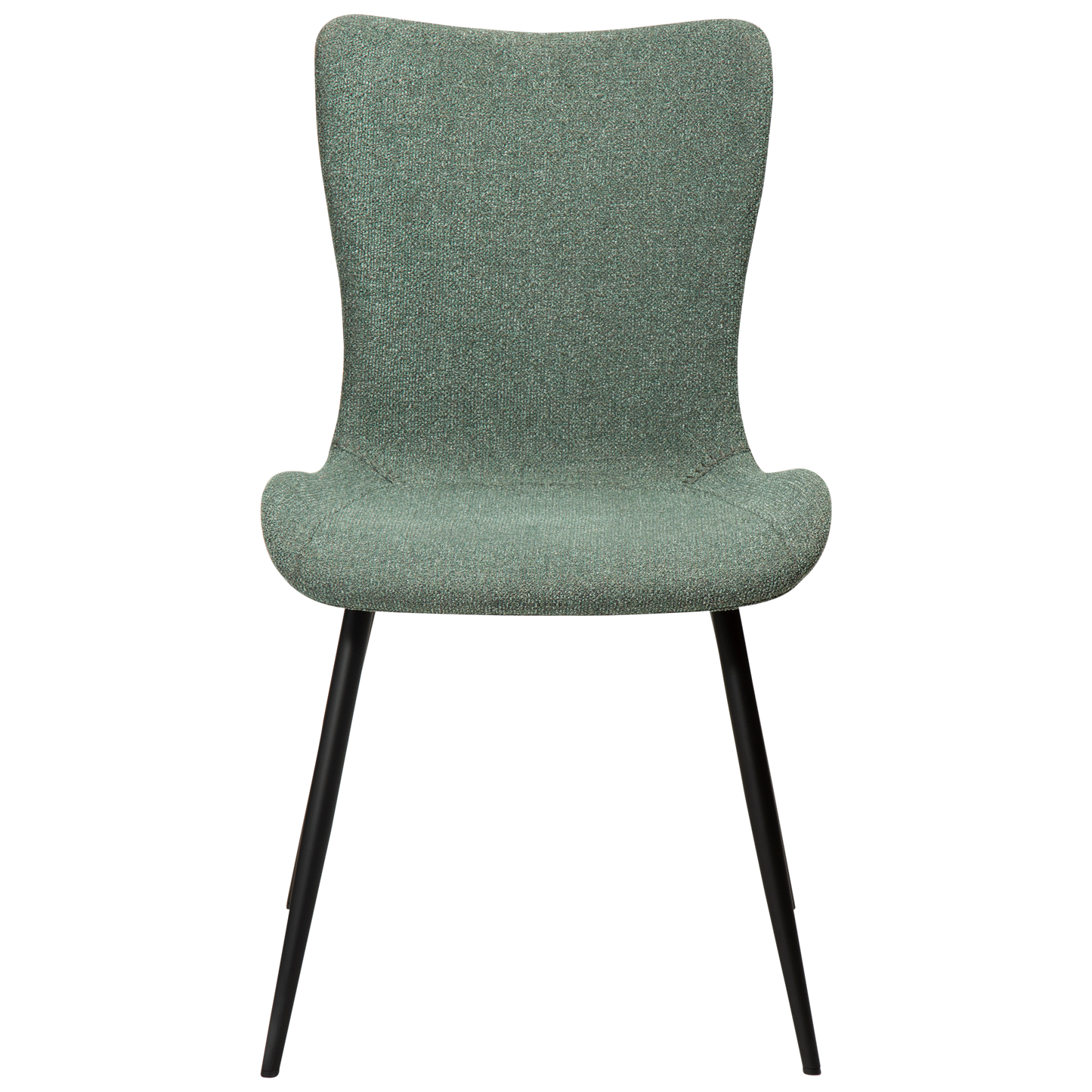 [var:Bezug=Kieselgrüner Bouclé-Stoff mit schwarzen Beinen] MEDUSA Stuhl