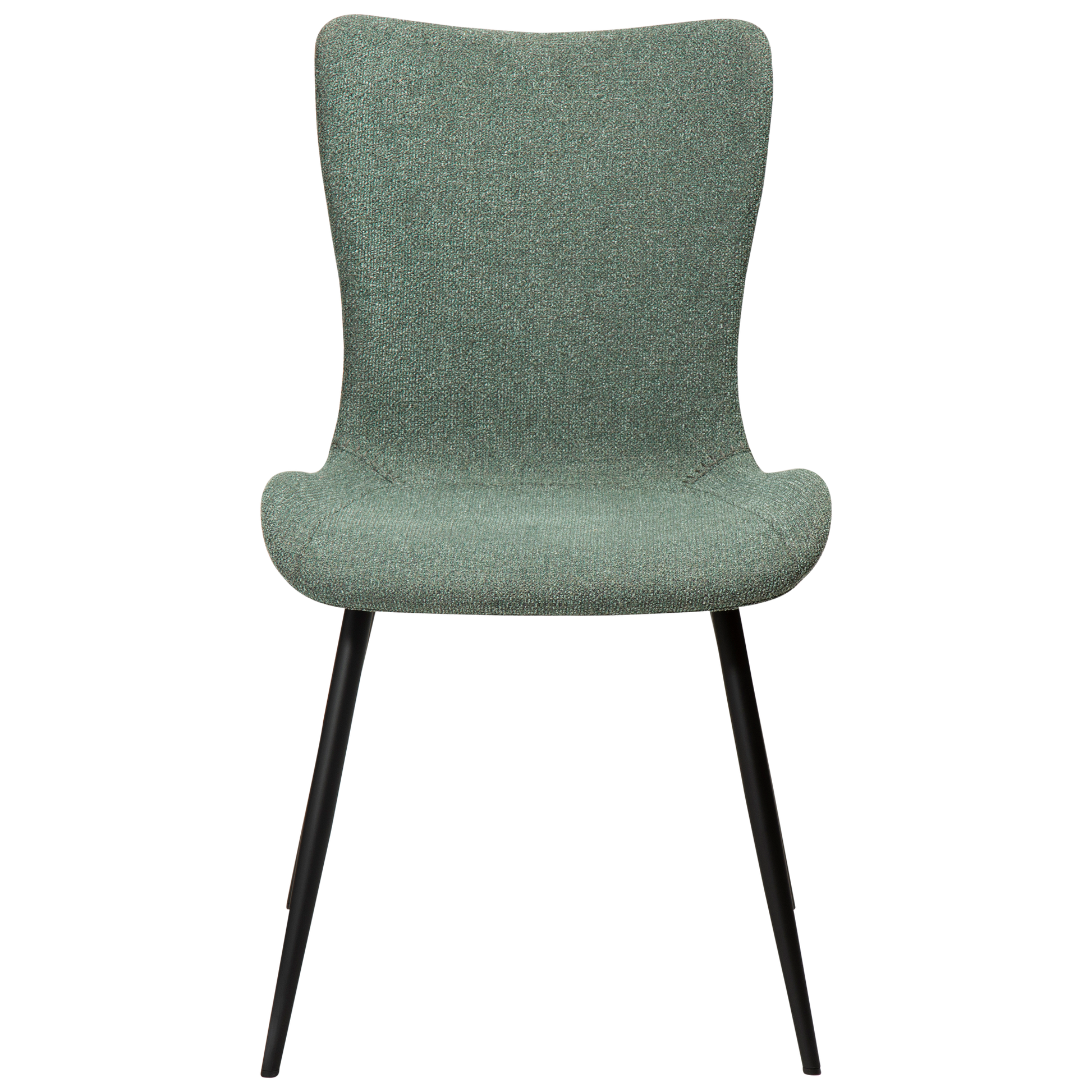 [var:Bezug=Kieselgrüner Bouclé-Stoff mit schwarzen Beinen] MEDUSA Stuhl