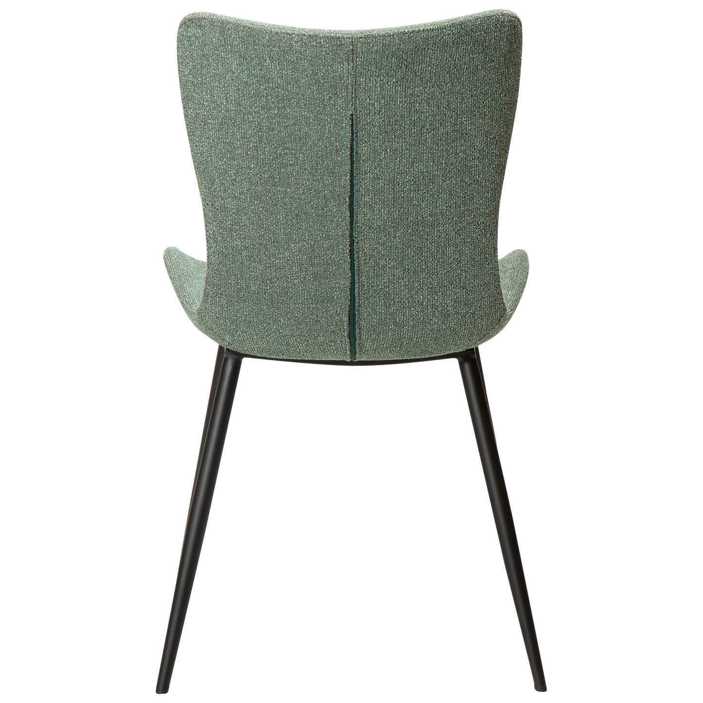 [var:Bezug=Kieselgrüner Bouclé-Stoff mit schwarzen Beinen] MEDUSA Stuhl