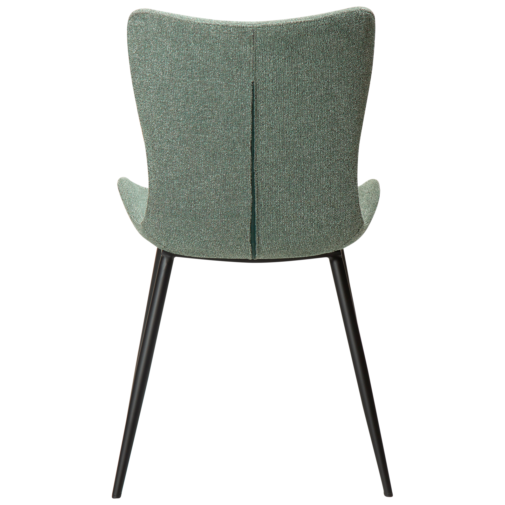[var:Bezug=Kieselgrüner Bouclé-Stoff mit schwarzen Beinen] MEDUSA Stuhl