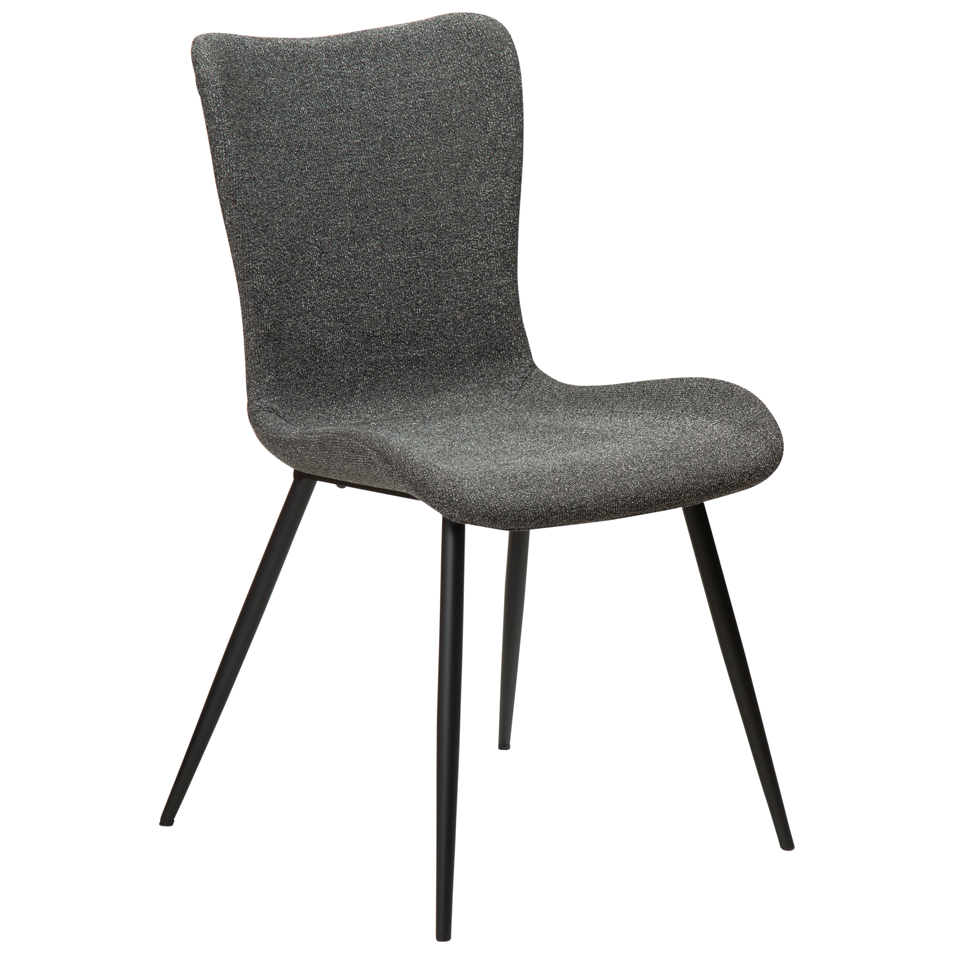 [var:Bezug=Kieselgrauer Bouclé-Stoff mit schwarzen Beinen] MEDUSA Stuhl