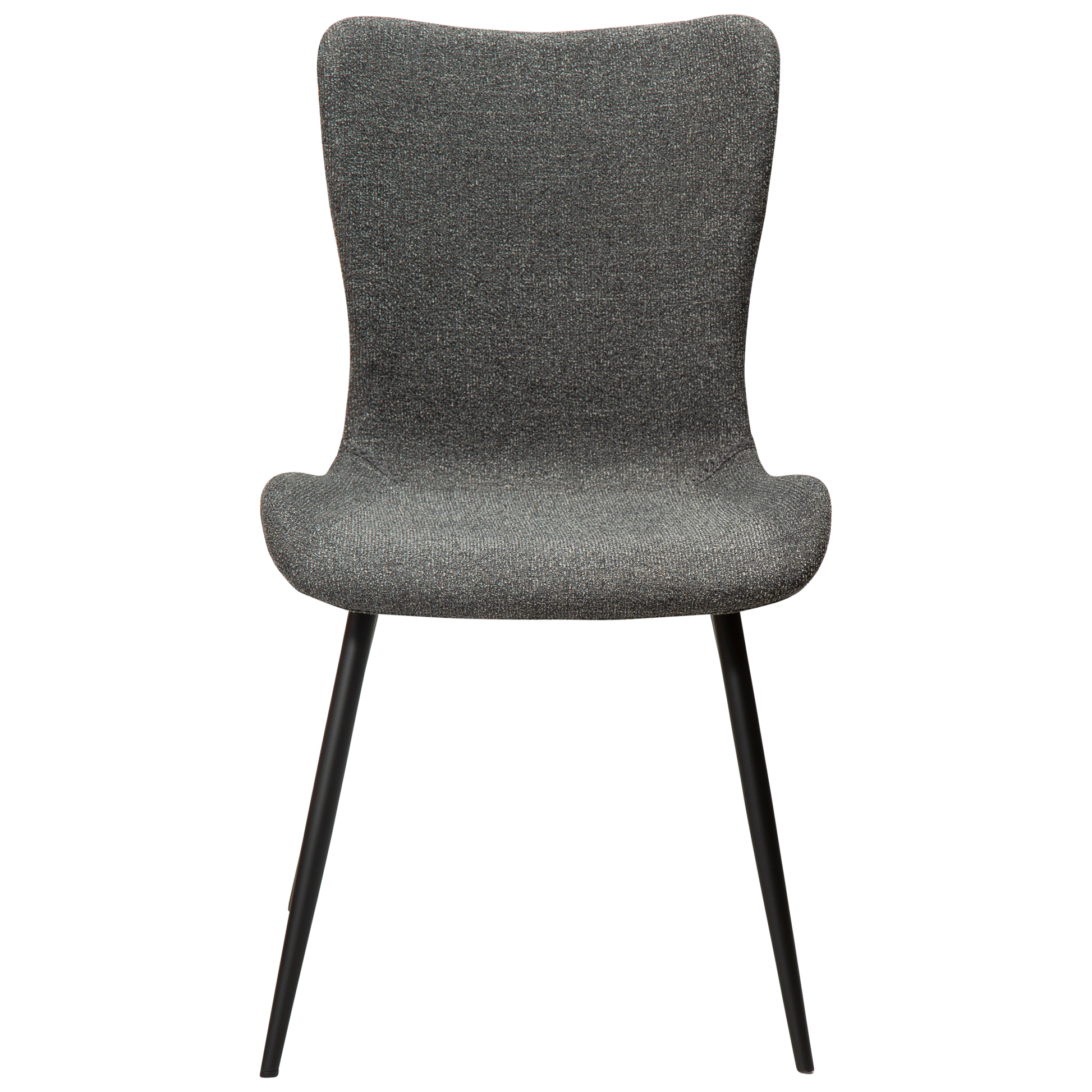[var:Bezug=Kieselgrauer Bouclé-Stoff mit schwarzen Beinen] MEDUSA Stuhl