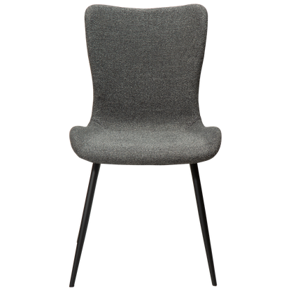 [var:Bezug=Kieselgrauer Bouclé-Stoff mit schwarzen Beinen] MEDUSA Stuhl