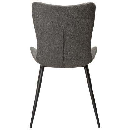 [var:Bezug=Kieselgrauer Bouclé-Stoff mit schwarzen Beinen] MEDUSA Stuhl