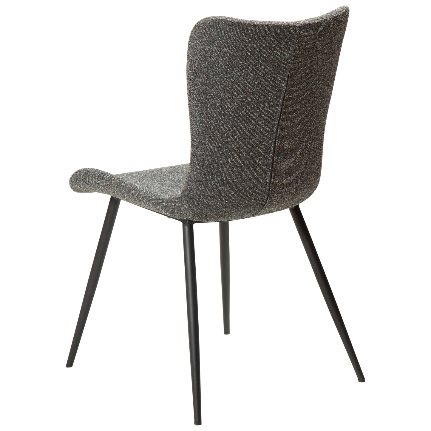[var:Bezug=Kieselgrauer Bouclé-Stoff mit schwarzen Beinen] MEDUSA Stuhl