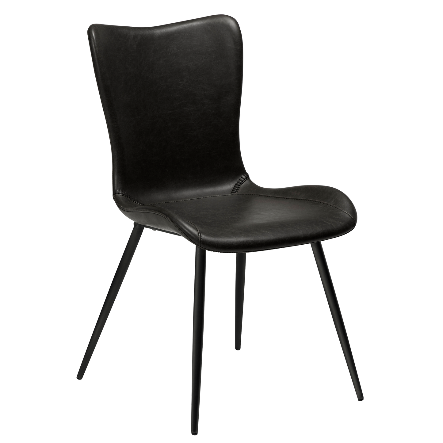 [var:Bezug=Vintage schwarzes Kunstleder mit schwarzen Beinen] MEDUSA Stuhl