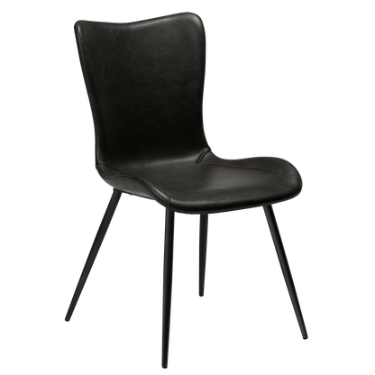 [var:Bezug=Vintage schwarzes Kunstleder mit schwarzen Beinen] MEDUSA Stuhl