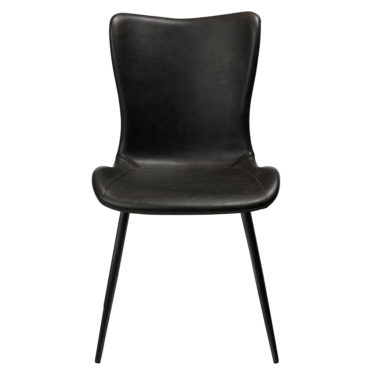 [var:Bezug=Vintage schwarzes Kunstleder mit schwarzen Beinen] MEDUSA Stuhl