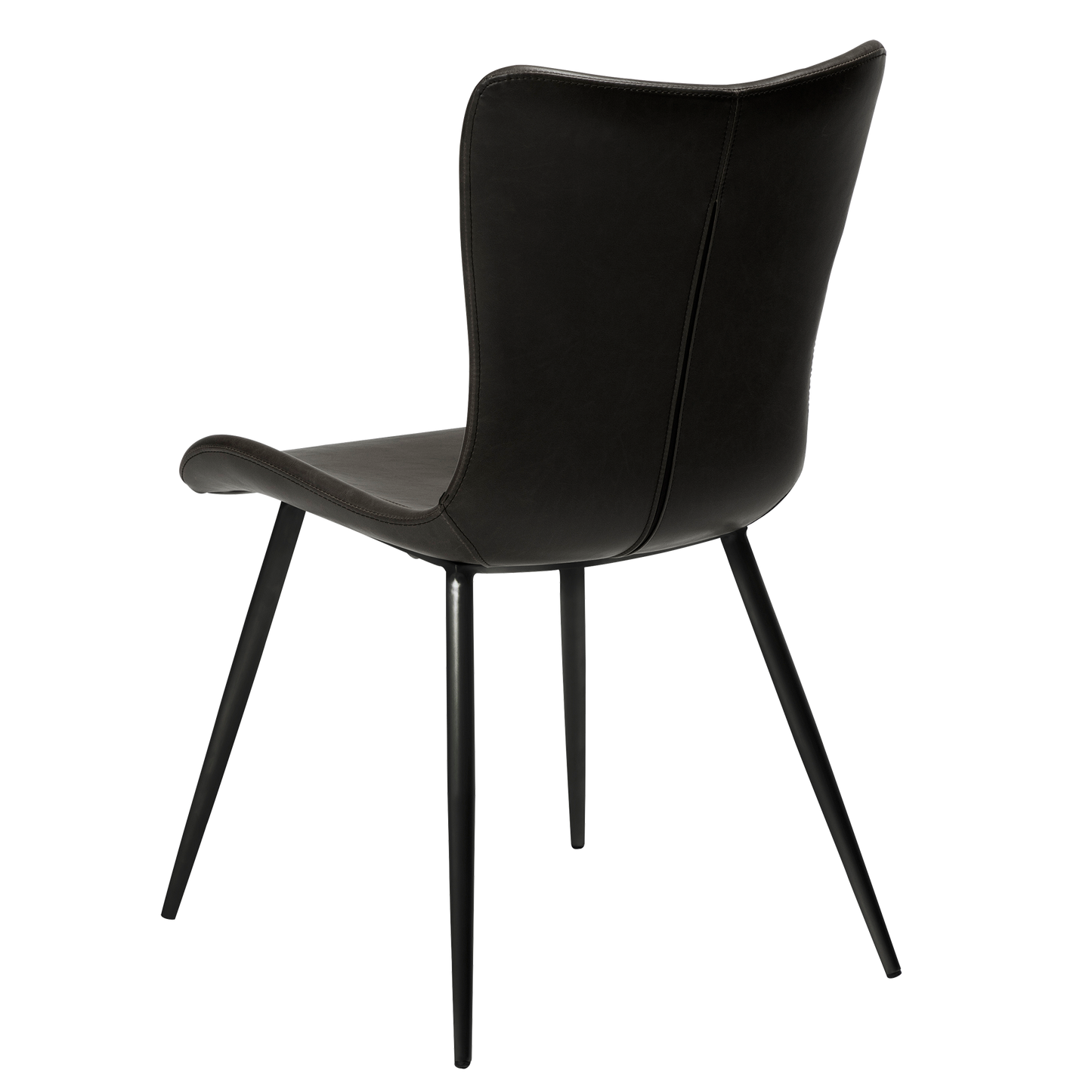 [var:Bezug=Vintage schwarzes Kunstleder mit schwarzen Beinen] MEDUSA Stuhl