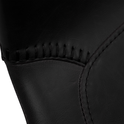 [var:Bezug=Vintage schwarzes Kunstleder mit schwarzen Beinen] MEDUSA Stuhl