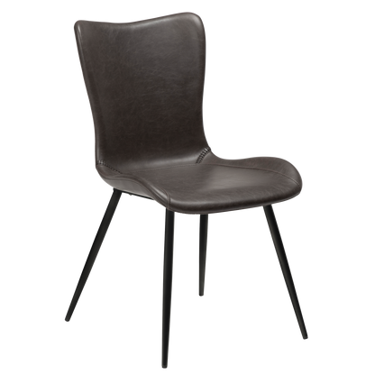 [var:Bezug=Vintage graues Kunstleder mit schwarzen Beinen] MEDUSA Stuhl