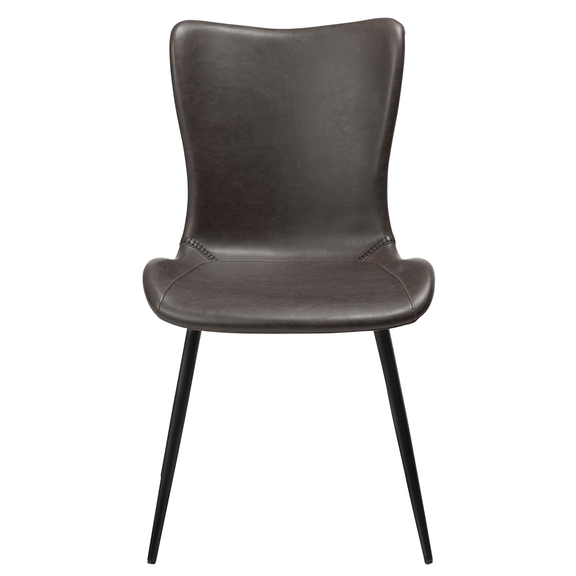 [var:Bezug=Vintage graues Kunstleder mit schwarzen Beinen] MEDUSA Stuhl